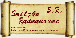 Smiljko Radmanovac vizit kartica